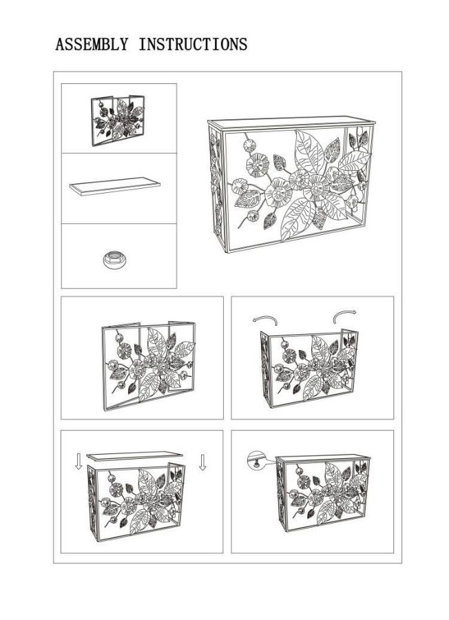 Konsole Glam Dunkel Cm 111,8X41,9X80