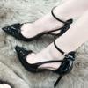 Spot Z-82 High Heels Women's 2025 Autumn New Pointed Head Bag Head Thin Heel Empty Sandals French Niche Sexy