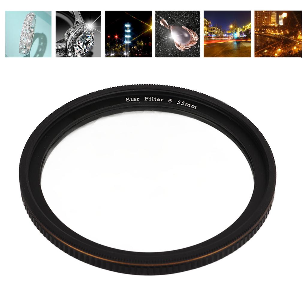 Star Filter 6 Line High Definition Coating Screen Effect Filter for Camera