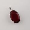 Mocambik Granat Ädelsten Silverhänge, 925 Sterling Silver Handgjort Hänge För Kvinnor, Gåva Till Henne PP-64-10