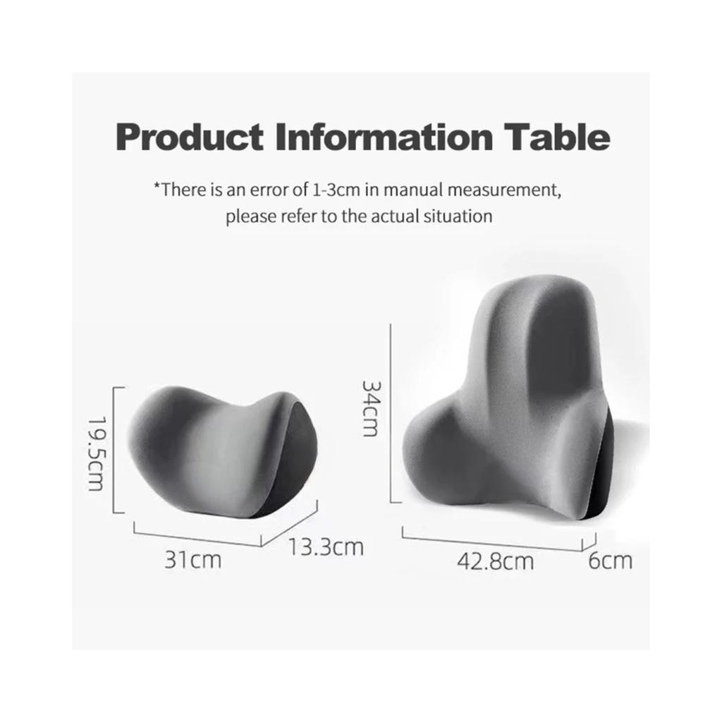 NEW Memory Foam Car Neck Pillow Protective Lumbar Back Support Breathable Car Headrest Cushion Relieve Stress Car Seat Pillow