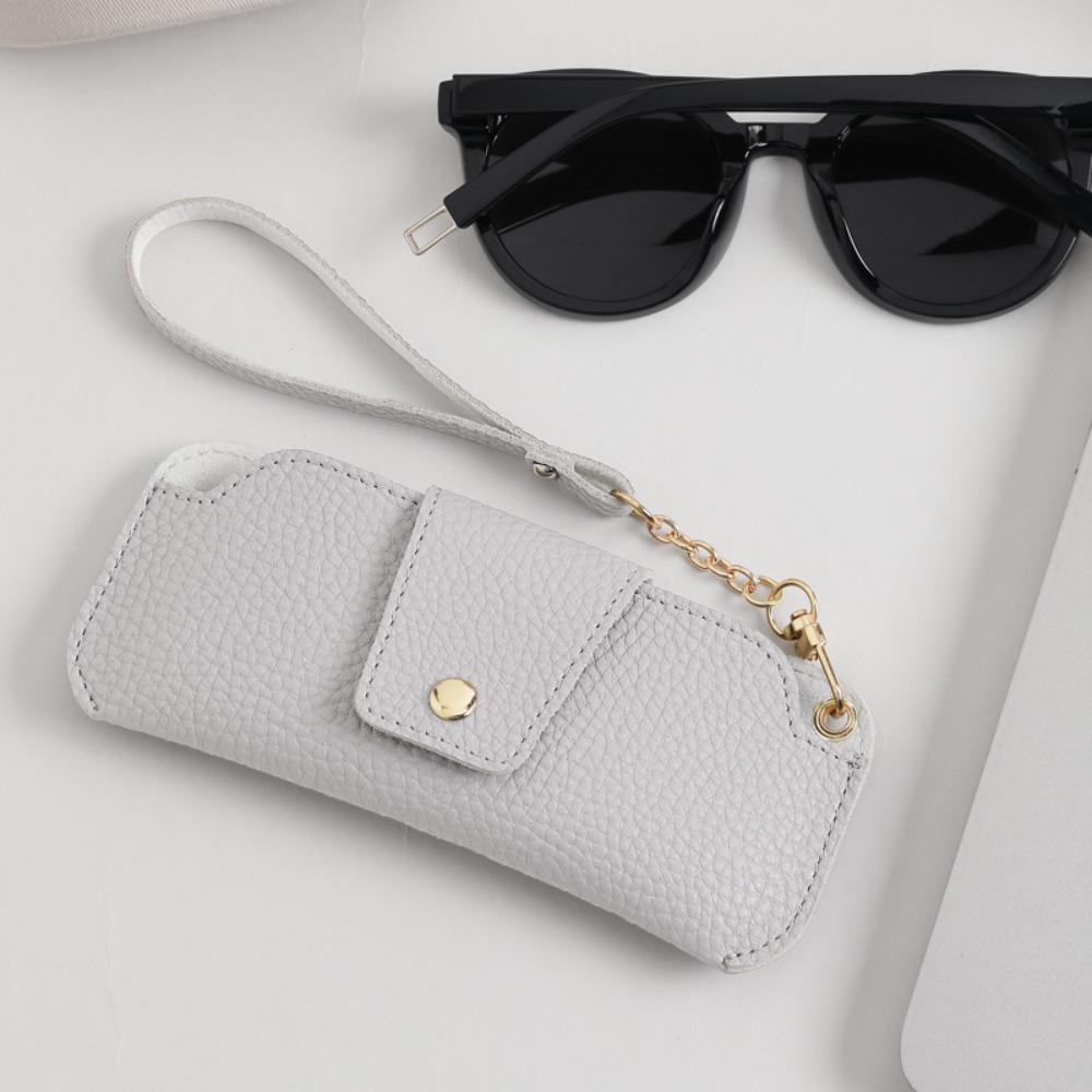 

With Lanyard Pu Leather Glasses Bag Leather Rope Sunglasses Eyeglass Bag Travel