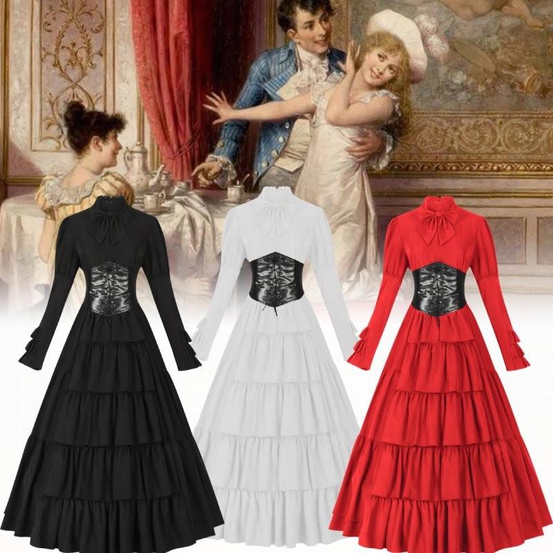 Irish Long Medieval Dress Festivals Cosplay Decoration Costume Set Performance