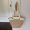 Women Straw Woven Tote Bag Weaving Shoulder Bag Large Capacity Summer Braided Beach Bags Patchwork Vintage for Party Vacation