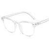 Anti-blue Light Flat Glasses Transparent Frame Big Lens Glasses Stylish Simple Round Frame Radiation Protection Eyewear lunettes for Women