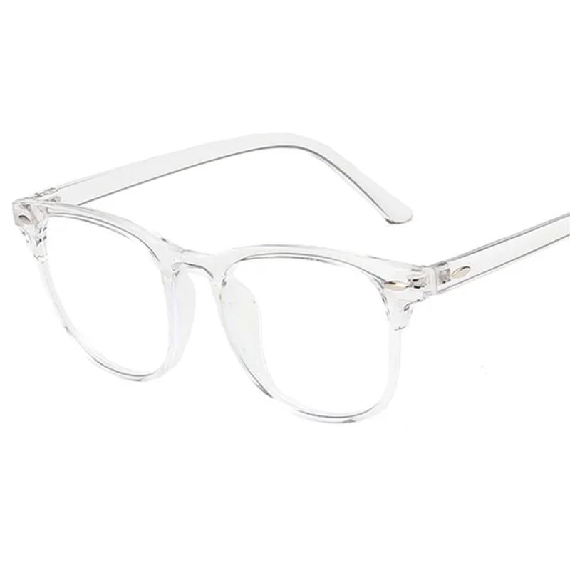 Anti-blue Light Flat Glasses Transparent Frame Big Lens Glasses Stylish Simple Round Frame Radiation Protection Eyewear lunettes for Women