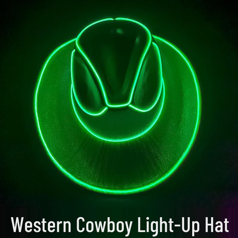 LED Glowing Cowboy Hat: Halloween & Christmas Decoration Gift