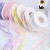 Fishtail Organza Ribbon 4Cm Reflective Iridescent Wavy Edge Ribbon For For Flower Bouquet Gifts Packaging Wedding Decorations