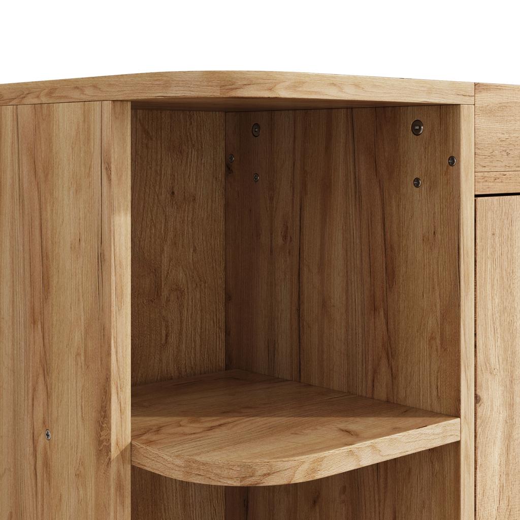 Narrow Shoe Cabinet, Double-Door, Shoe Rack with Open Compartments, Wood Look, Multi-Purpose Cabinet for Hallway, for Small Spaces, with Top Shelf