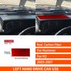 For Hummer H2 2003-2007 2012-2018 Real Carbon Fiber Stickers trument Speedometer Upper Panel Car Accessories decorative