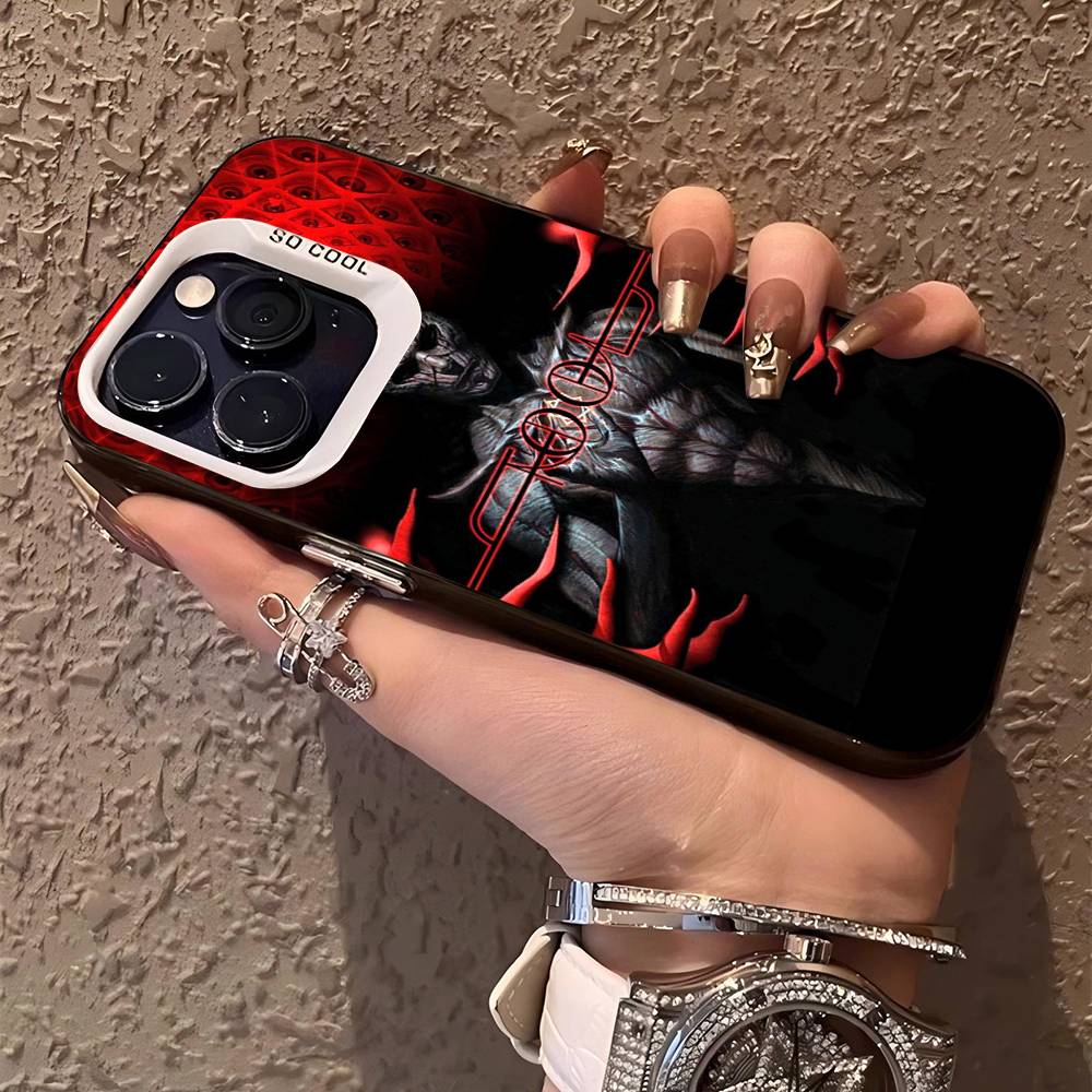 

T-TOOL Band Phone Case For IPhone 17 Air 16 15 14 13 12 11 Pro Max Color Hard Cover iPhone 14 pro