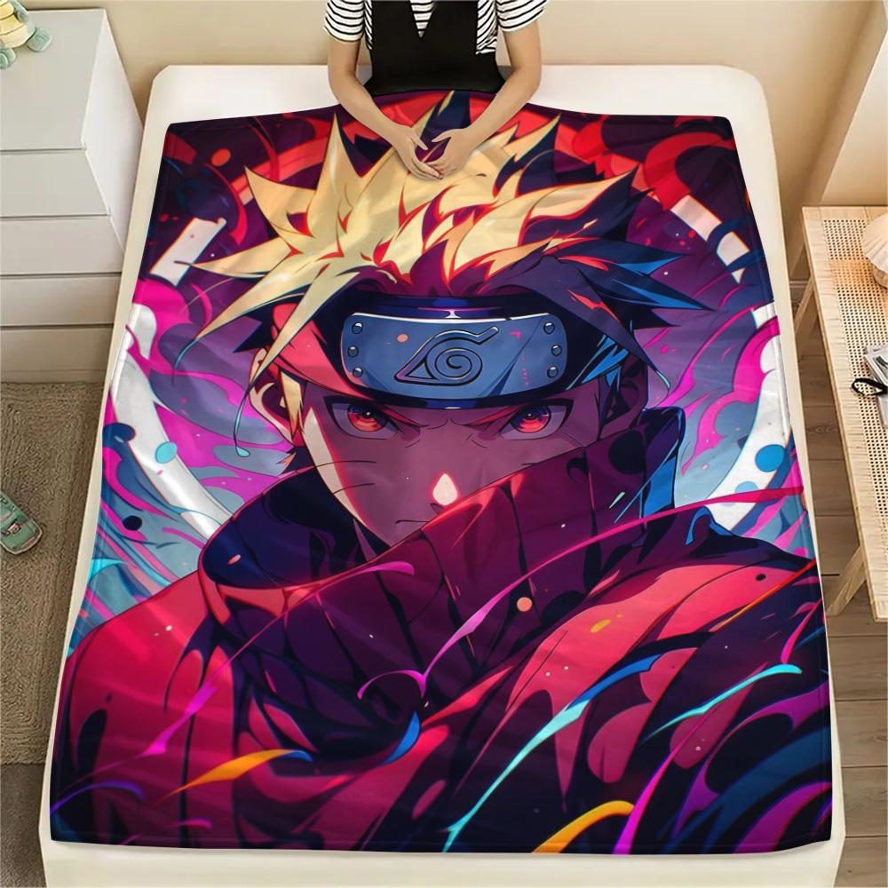 

Naruto Uzumaki Elegant Pattern Flannel Blanket, Warm Printed Cover for Bedroom Layout, Sofa, Bed and Travel Activity.-TING 75x90cm