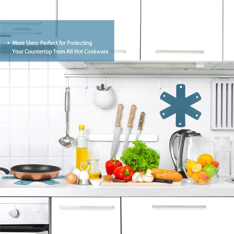 

ABUL-Pot Pan Protectors Larger & Thicker Pan Protector Pads For Stacking And Protecting Your Cookware озеро синього кольору