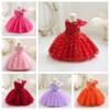 2025 New Style Girls' Princess Mesh Dress - Puffy Skirt for Birthday & Evening