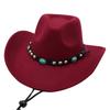 Minority Top Hat Western Cowboy Hat Turquoise Jazz Hat Guozhuang Dance Felt Hat Sun Hat Men And Women