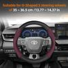 Nlzh6 For Toyota Carbon Fiber Texture Perforated Leather Steering Wheel Cover Chr Yaris Auris Corolla Rav4 Land Cruiser Prado Hilux
