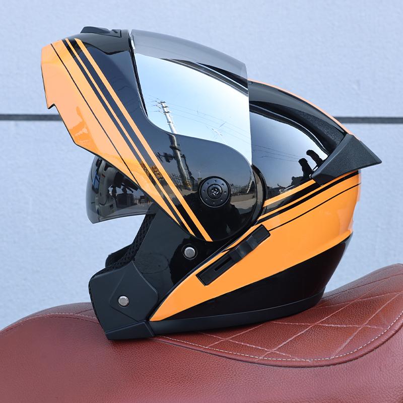 ORZ electric bicycle helmet ABS with double lenses, men's and women's four season open face helmet, riding helmet DOT