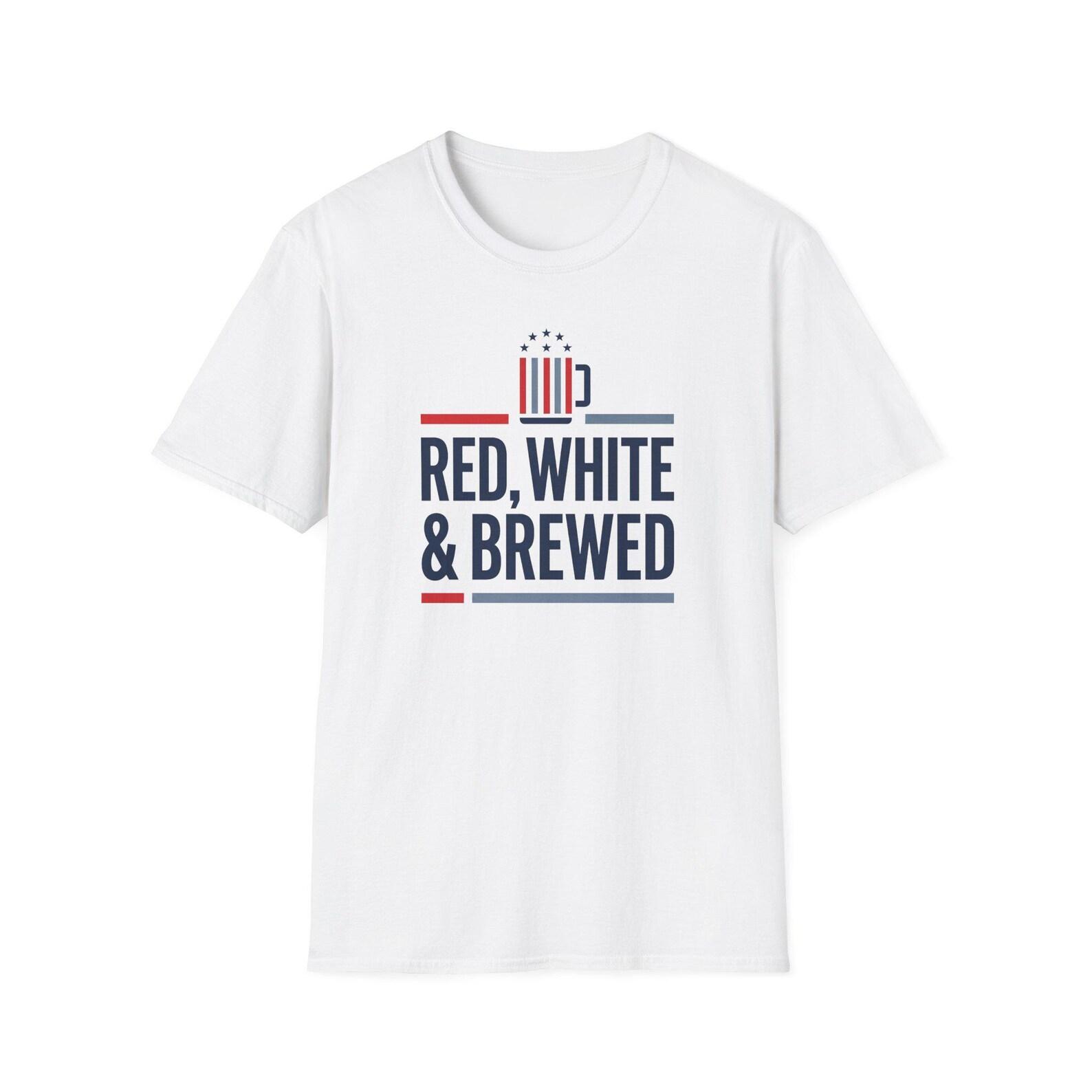 Red White & Brewed T-Shirt | Patriotic Beer Lover Tee, 4th of July Gift, Independence Day Unisex Shirt, USA Pride Graphic Tee 2XL