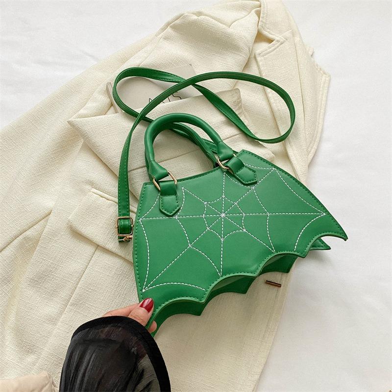 Personalized Bat Handbag Bag Women's New Summer Embroidery Thread Solid Color Shoulder Bag Popular Trend Messenger Bag Bag