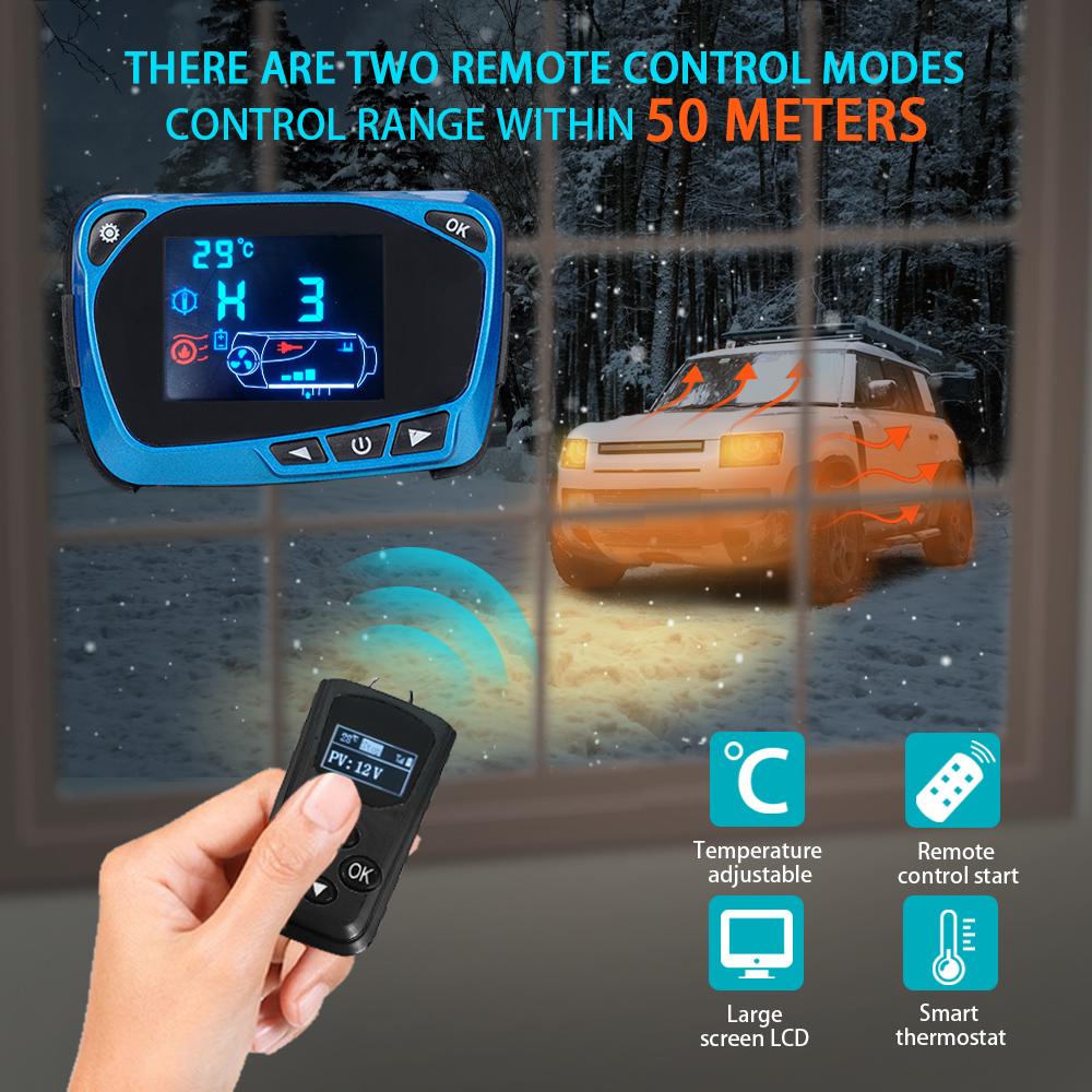 12V/24V/220V Car Diesel Heater Air Parking Heater 2-8KW Diesel Heating Low Noise Heater for Truck Bus RV Trailer Boat