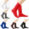 Women Calf Socks, Middle Tube Solid Color Crew Socks Colorful Mid-length Stockings Fashion Socks for Women