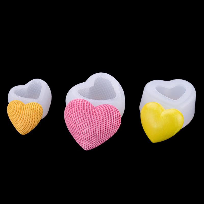 3D silikonová forma ve tvaru srdce sada pro svíčky, mýdlo, kadidlo, sádru, fondán & čokoládu