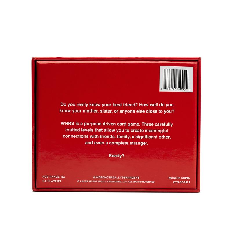 We're Not Really Strangers Card Game - 150 Conversation Cards and Wildcards for Adults, Teens, Couples, Strangers, & Family Game Night
