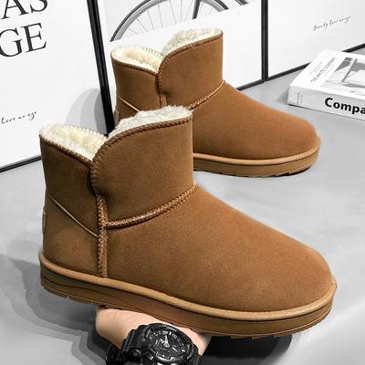 Neue Wintermode: Schneestiefel mit dicker Sohle, Herren- und Damen-Baumwollschuhe mit Verdickung und Wärme, und lässige Damenstiefel