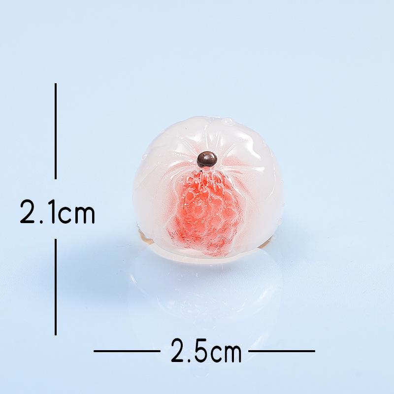 Micro-landscape Simulation Fruit Ornaments, Lychees, Pomegranates, Pineapples, Peaches, Resin Craft Decorative Small Ornaments