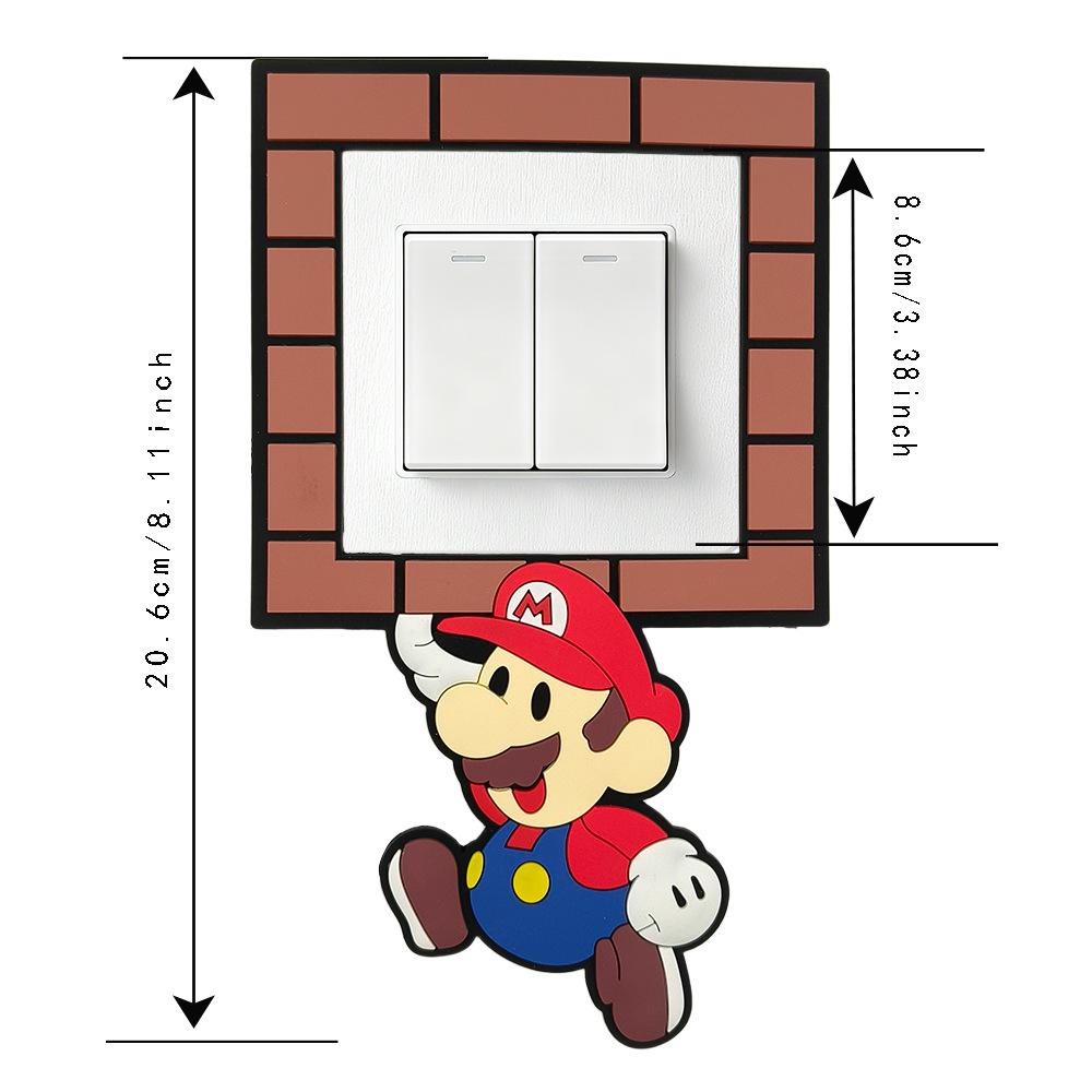 Super Mario Themed Light Switch Sticker: Kitchen & Bedroom Style