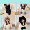 Children Animal Ears Beanie With Fluffy Neck Warmer For Winter Outdoor Use