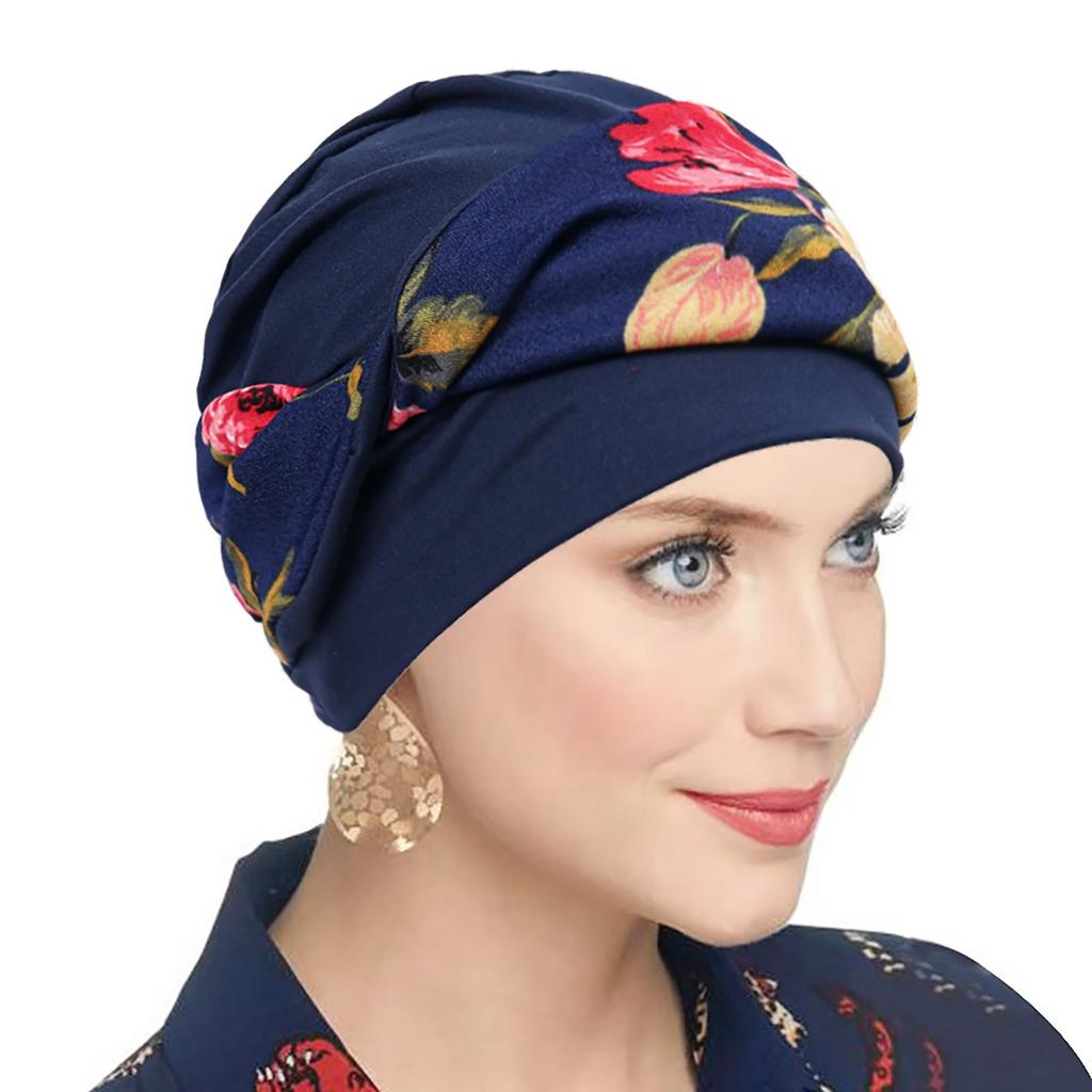 Women's Printed Turban Hat, Knotted Headwrap for Daily Use