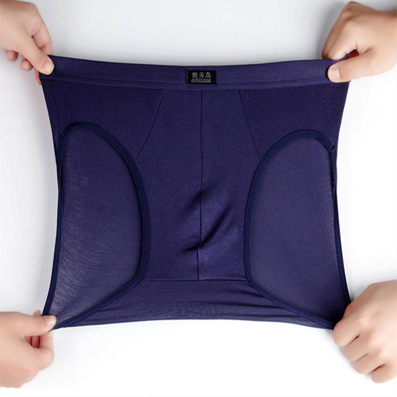 Men's Large Size Briefs Modal Breathable Teen Mid-Waist Bamboo Fiber Underwear Sexy Underwear Solid Color Shorts L XL 2XL 3XL 4XL 5XL