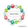 Christmas Colorful Polymer Clay Beaded Brcelets for Women Cute Cartoon Santa Claus Elk Snowflake Bracelet New Year Jewelry Gifts