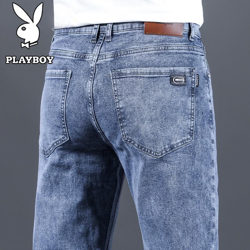 PLAYBOY Men's Casual Straight Fit Stretch Jeans