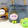 Soft Pompom Key Ring Cartoon Plush Ball Keychain, Fluffy Keychain with Metal Clasp, Clasp Backpacks Handbags Keys Decorative Pendant for Men