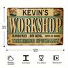 Vintage Aluminum Garage Decor Sign Custom Wall Art Workshop Man Cave Gift