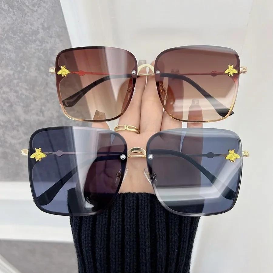 Geometric Square Designer Sunglasses Women Men Big Frame Gradient Lovely Sun Glasses Female Male Brand Fashion