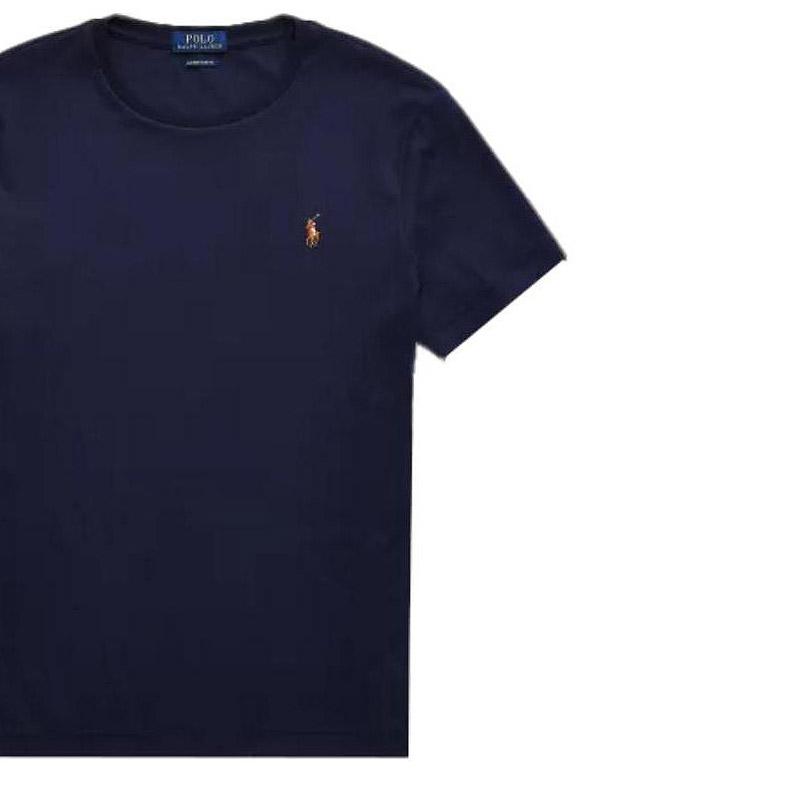 Polo Ralph Lauren Fw22 Solid Logo Slim Fit Short Sleeve T-Shirt Men Tops Navy MNPOTSH1N820101-410