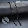 3/5/7/9/11MM Cuban Chain Necklaces for Men Women,Stainless Steel Curb Link Chain Collar,Zircon Gift for Dad Husband BFF