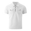 Men's Single Breasted Collared Shirt With Pockets  Casual And Comfortable Short Sleeved Shirt