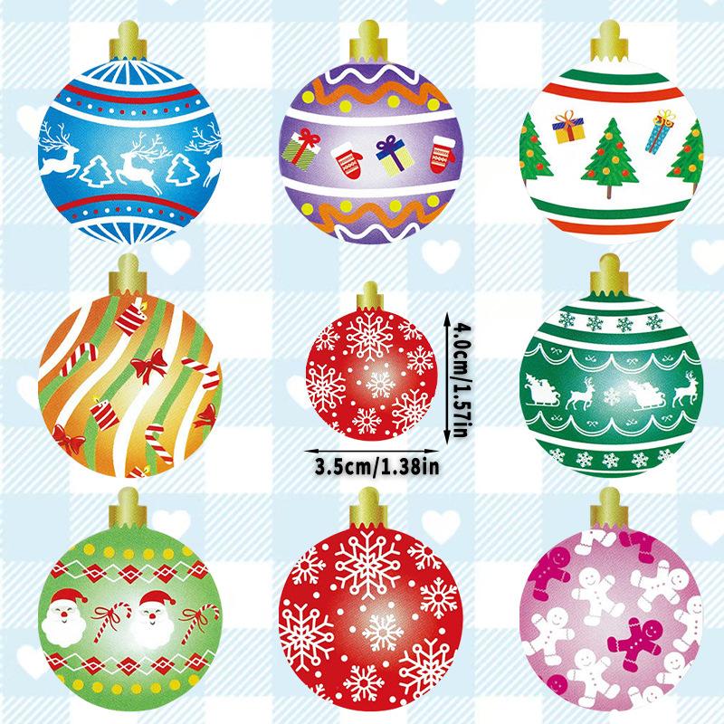 500Pcs Merry Christmas Stickers Christmas Theme Seal Labels Stickers For Diy Gift Baking Package Envelope Decoration