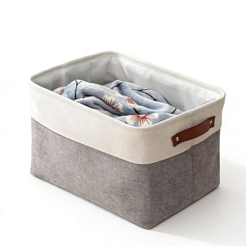 Scandinavian Style Storage Baskets Cotton Linen Fabric Practical for Home Decors and Efficient Organization In Various Rooms