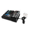 New Professional 4-Channel Sound Mixer Console Mini Audio Mixer Sound Card Computer Input 48v Power USB Computer Record NA4