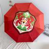 Wrexham AFC pattern, automatic folding umbrella, portable and foldable design, 8 ribs, a Christmas or birthday gift.