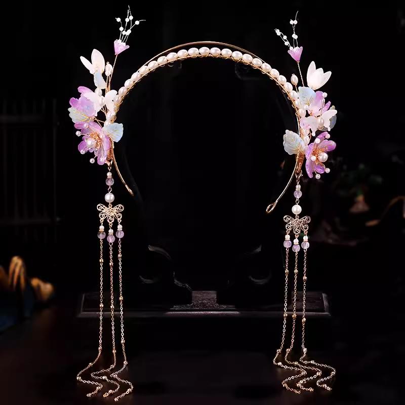 Elegant Ancient Chinese Hanfu Hair Accessories Tassel Headband Fairy Everyday Hairpins Retro Alloy Hairbands