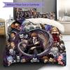 Death Note Pattern Bedding Quilt Set Quilt Cover Pillowcase Home Decoration Birthday Gift (1 * duvet cover + 2 * pillowcase, without core)