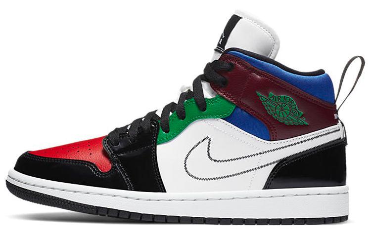 Air Jordan 1 Mid Se Черный Белый Мультиколор Женские DB5454-001 36