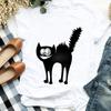 Women Lady Casual Cat Letter Funny 90S Style Cute Print Shirt T Tee For Womens Clothes