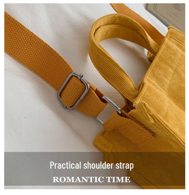 Women's Corduroy Small Square Bag: Trendy Korean Shoulder & Crossbody Handbag